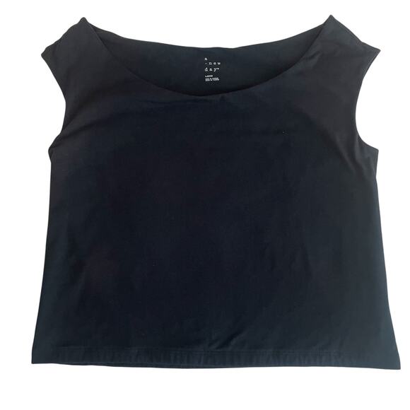 a new day Tops - A New Day Black Sleeveless Tank Sz L